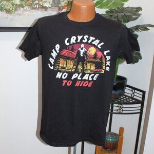 Camp Crystal Lake Friday the 13th Men's T-Shirt - Size Medium *** STAINS ***